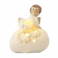 Porcelánové srdíčko s andílkem