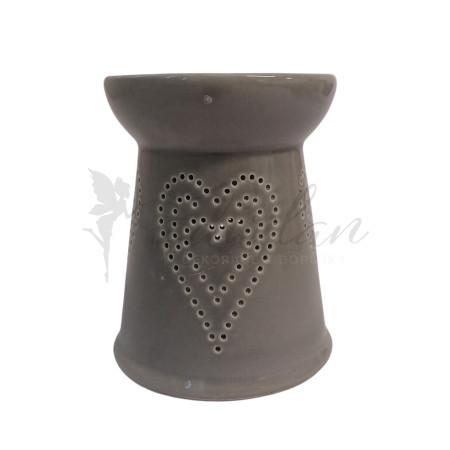 Aroma lampa se srdíčkem - šedá