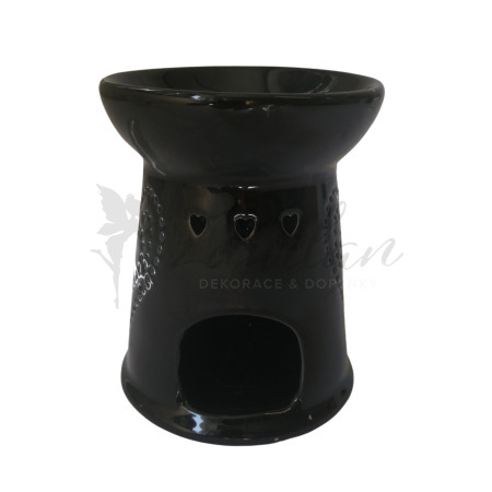 Aroma lampa se srdíčkem - černá