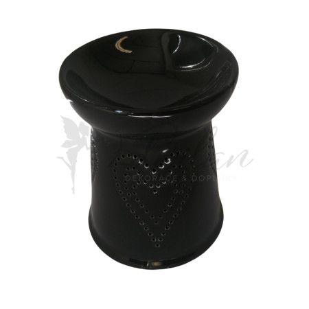 Aroma lampa se srdíčkem - černá