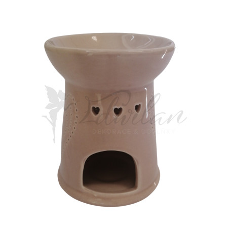 Aroma lampa se srdíčkem - hnědá