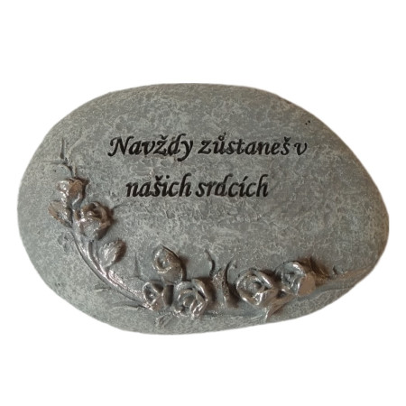 Náhrobní kámen zdobený růžemi