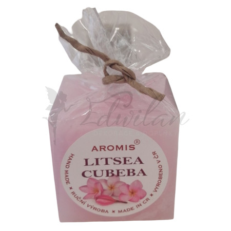 Svíčka kostka/4 knoty - litsea cubeba