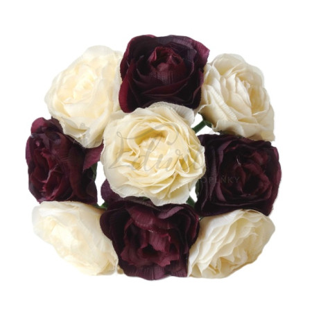 Kytička vínově-krémový ranunculus